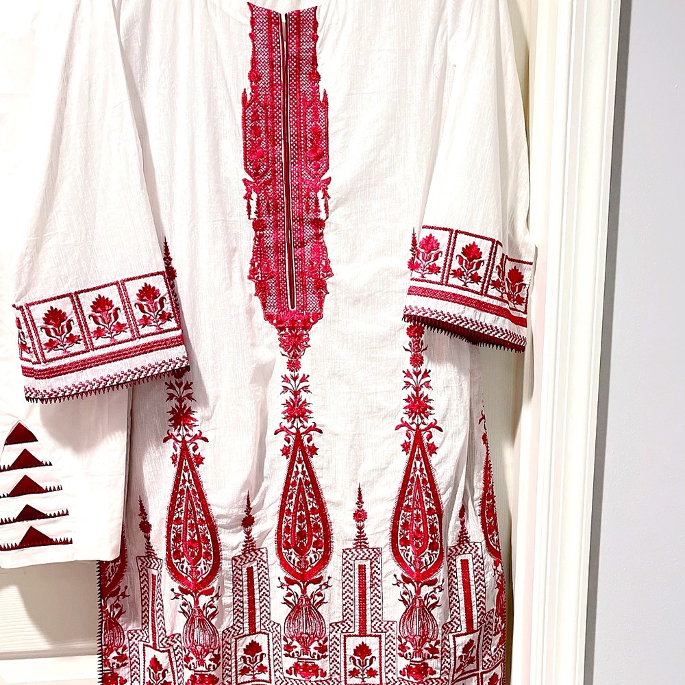 Pakistan shirt pants with full embroidery dupatta